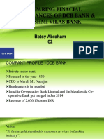 Comparing Finacial Performances of DCB Bank & Lakshmi Vilas Bank