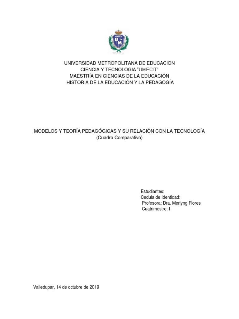 Modelo Hoja de Presentación