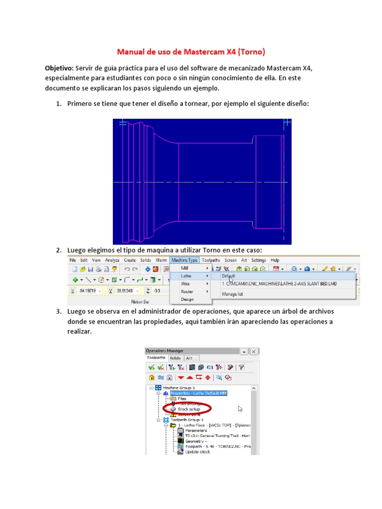Manual de Uso de Mastercam X4 PDF | PDF | Informática