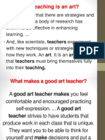 How Teaching Is An Art?