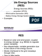 Renewable Energy Sources (RES) Controls and Applications