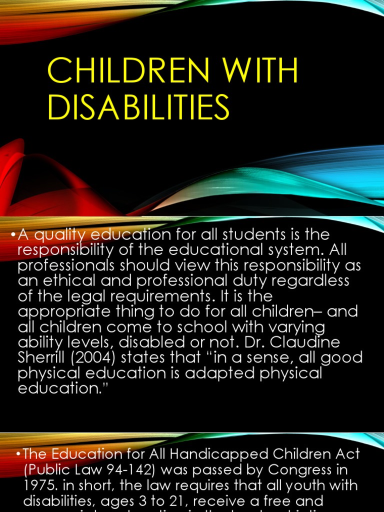 Education for Children with Disabilities | PDF | Inclusion (Education ...