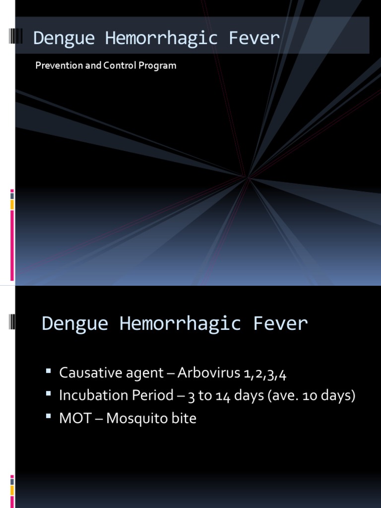 Dengue Hemorrhagic Fever Prevention and Control Program | PDF | Self ...