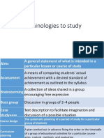 Terminologies in Education