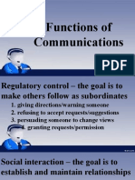 Functions of Communication