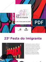 MUSEU DA IMIGRACAO 23 Festa Do Imigrante Programacao Atualizado