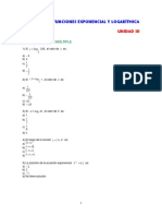 Examen Función Exponencial y Logaritmica PDF