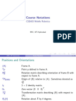 Course Notations: CSE483 Mobile Robotics