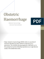 Obstetric Haemorrhage - Amniotic Fluid Embolism