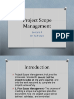 Project Scope Management: Dr. Saif Ullah