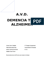 Caso Clinico Paciente Alzheimer Terapia Ocupacional