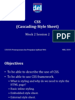 CSS (Cascading-Style Sheet) : Week 2 Session 2