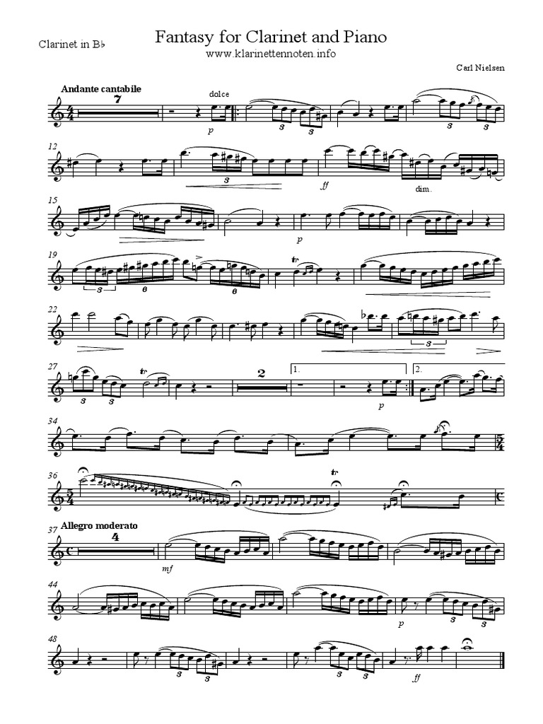 Fantasy For and Piano Nielsen in BB PDF