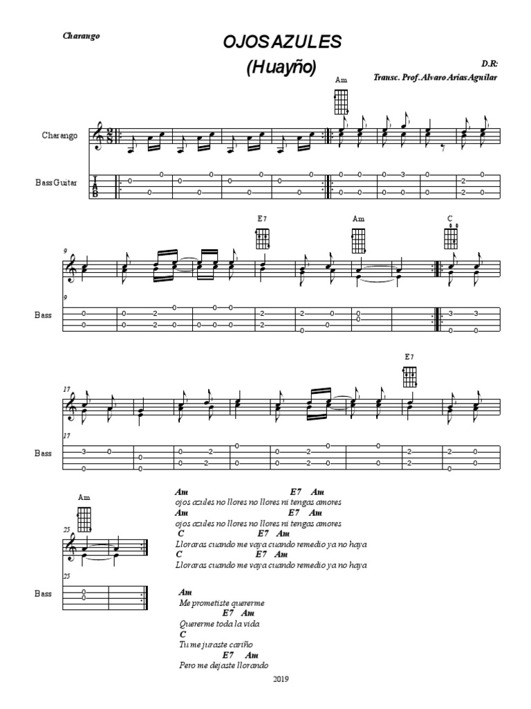 Ojos Azules Charango PDF Entretenimiento (general)