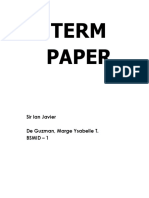 Term Paper: Sir Ian Javier de Guzman, Marge Ysabelle T. Bsmid - 1