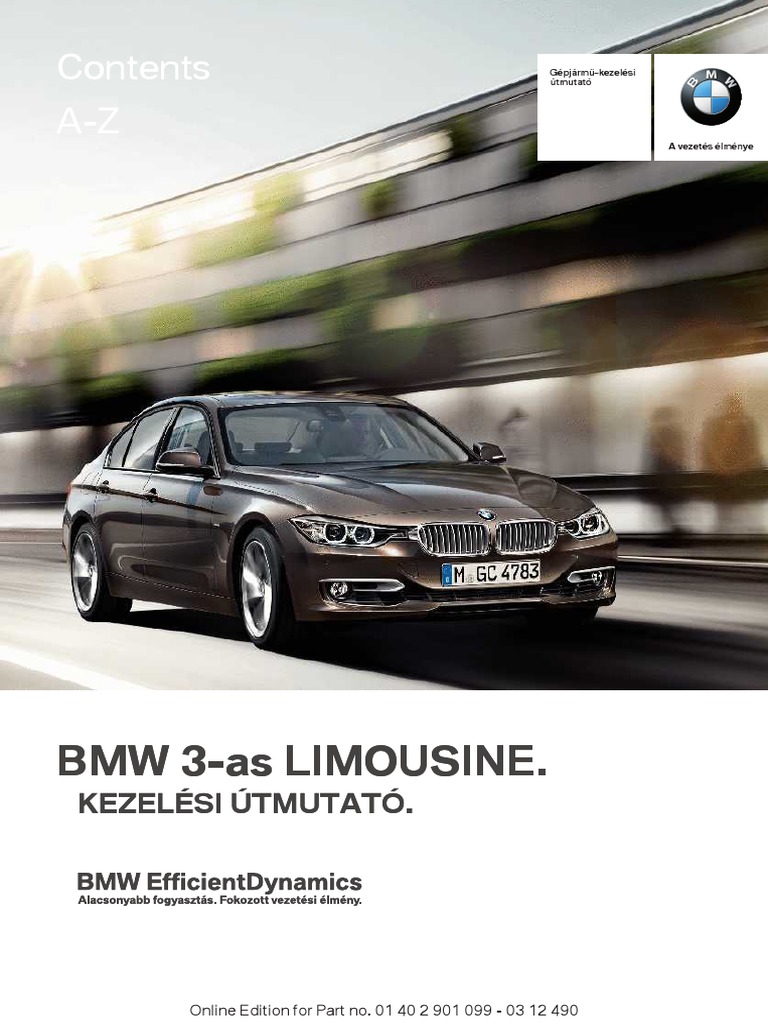 BMW F30 Kezelési Útmutató | PDF