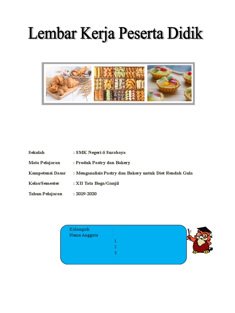 Lkpd Pastry Bakery Diet Rendah Gula