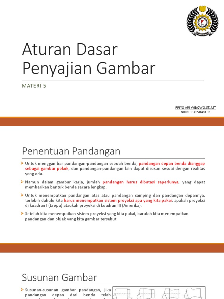 05 - Aturan Penyajian Gambar | PDF | Metode & Bahan Ajar