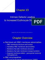 Intrinsic Defects Leading To Increased Erythrocyte Destruction