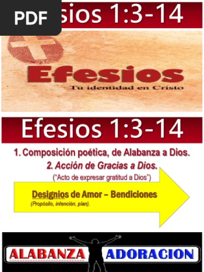 Efesios 1 3 14 Identidad En Cristo Pdf Cristo Titulo Salvacion