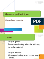 Gerunds and Infinitives With A Change in Meaning Grammar Drills 49975