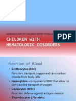 Nursing Care of Children with Physiologic and Hematologic Disorders