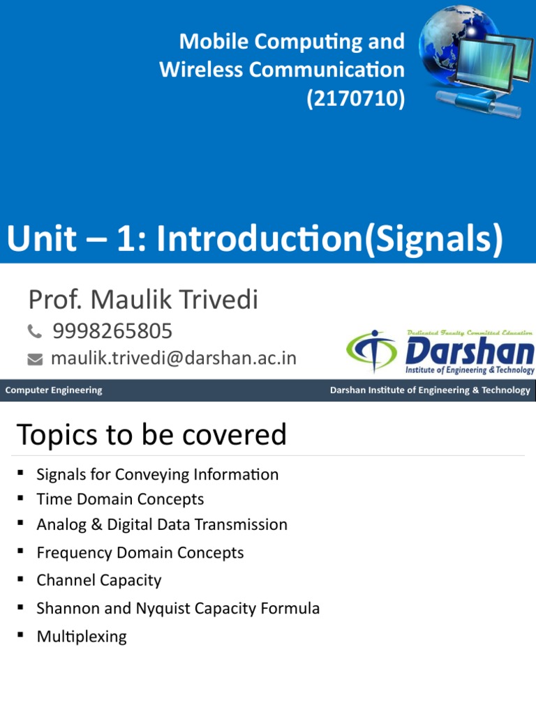 Mobile Computing Signal Concepts | PDF | Multiplexing | Data Transmission