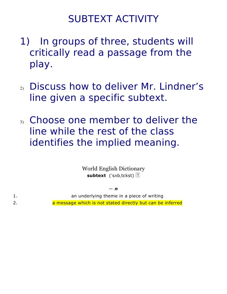 Subtext Activity | PDF