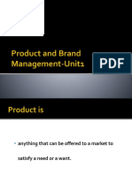 Product and Brand Management - Unit1