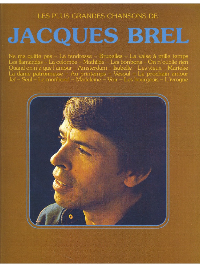 Livre Ne Me Quitte Pas Pdf Gratuit Jacques Brel Partition de Jacques Brtel PDF | PDF