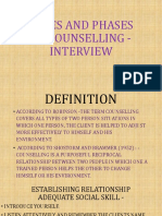 Types and Phases of Counselling - Interview