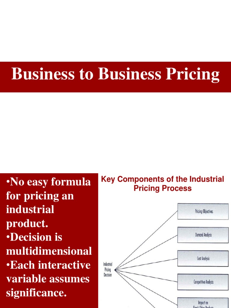 Business To Business Pricing | PDF | Cost | Demand