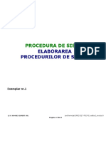 Elaborarea Procedurilor de Sistem