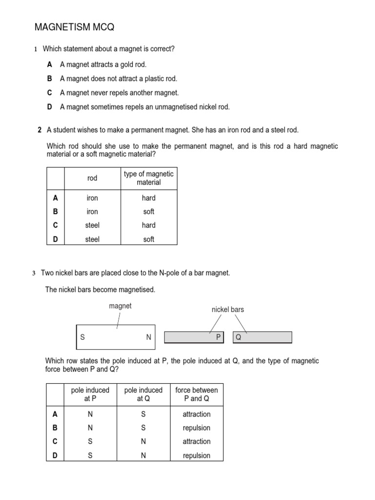 MCQ Nickel Bars PDF