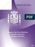 Spanish Organic Act For Effective Equality Between Women and Men