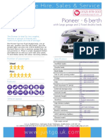 Motorhome Hire, Sales & Service: Pioneer - 6 Berth