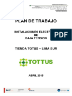 Plan de Trabajo - Tienda TOTTUS LIMA SUR PDF