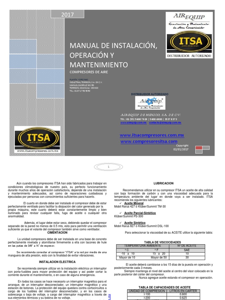 ITSA | PDF | Pistón | Tornillo