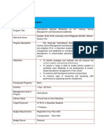 I. General Program Information:: Range