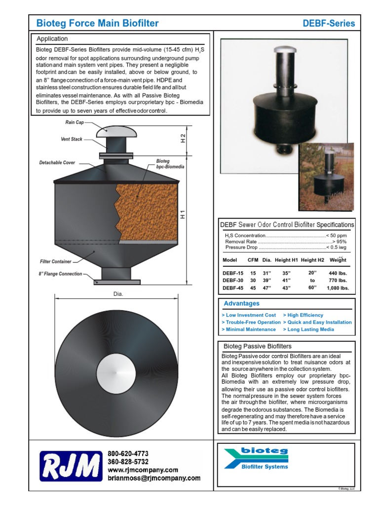 Sewer Odor Control Biofilter PDF Chemical Engineering Building Engineering