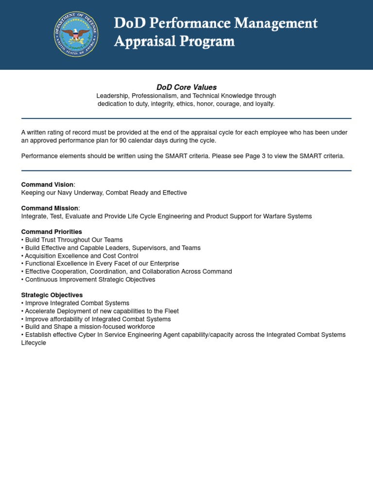 DoD Performance Management Guidelines | PDF | Goal | Performance Management