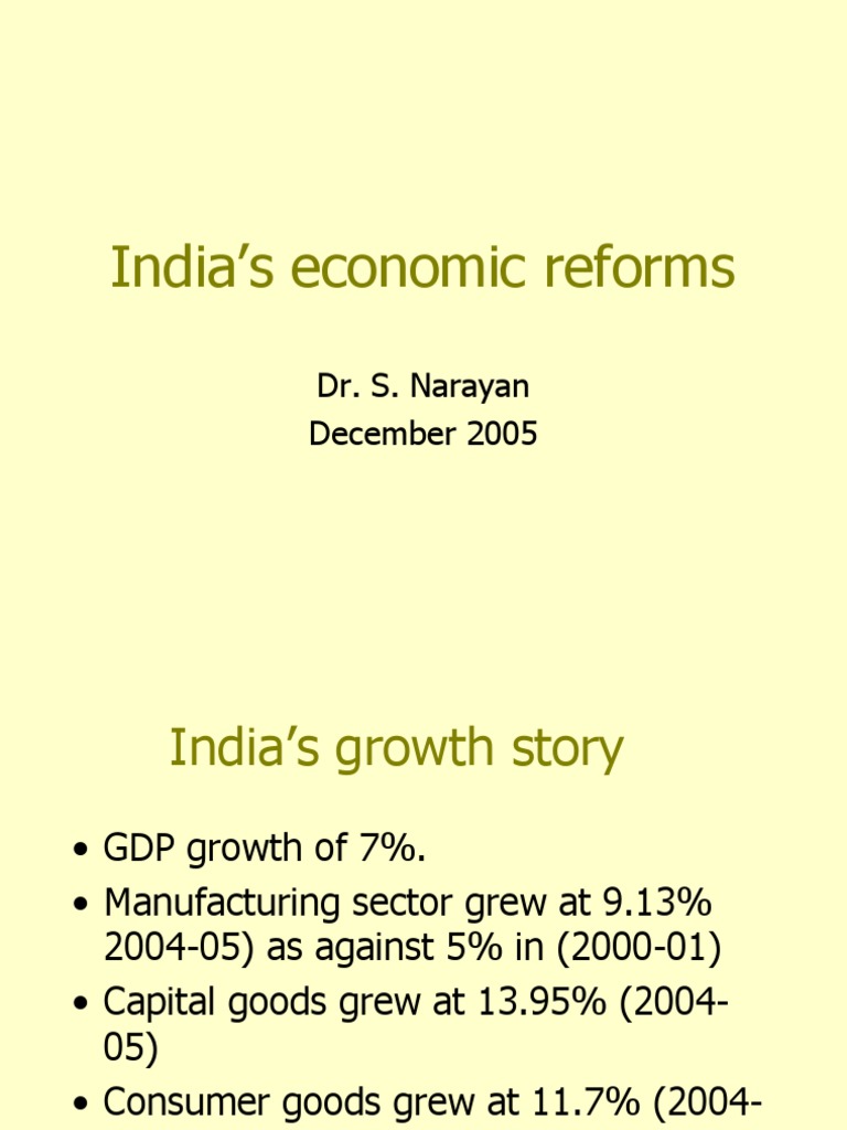 Economic Reforms in India | PDF