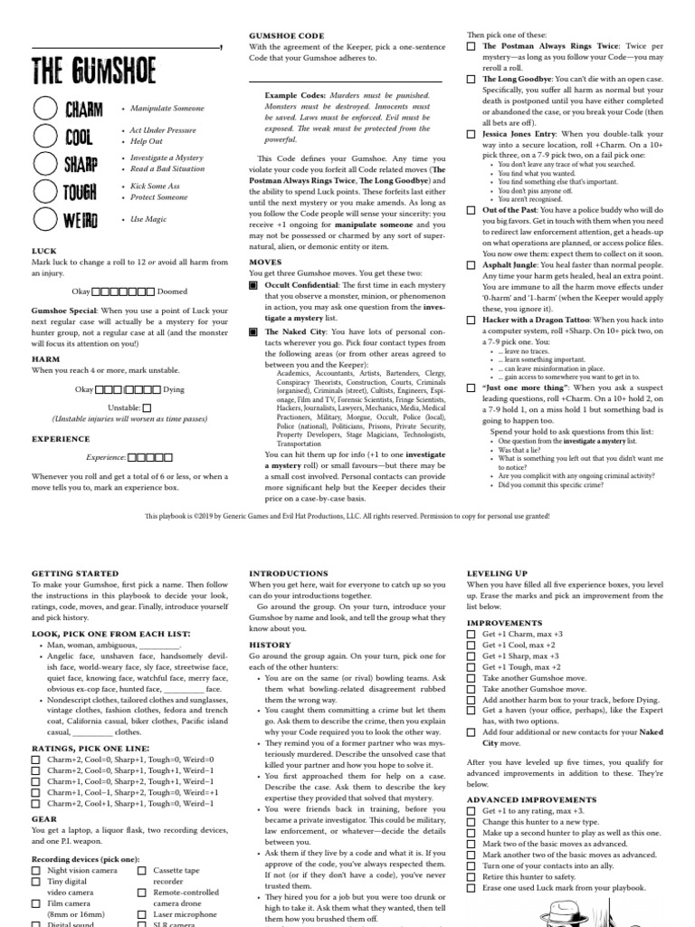 Monster of The Week: Tome of Mysteries Playbooks | PDF | Amulet