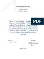 Impacto Ambiental y Tecnologico de La Quimica