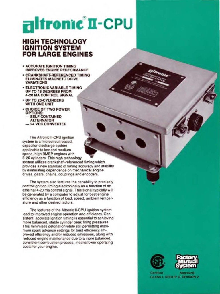 Advanced Ignition System for Large Engines | PDF | Ignition System ...