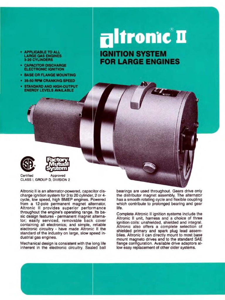 Altronic II Ignition System Overview | PDF | Ignition System | Propulsion