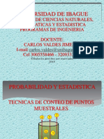 TECNICAS DE CONTEO DE PUNTOS MUESTRALES Version 23-09-2018