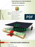 Ley Universitaria 30220: Escuela Profesional de Ingeniería Civil