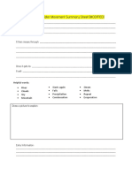 Explain Water Movement Summary Sheet