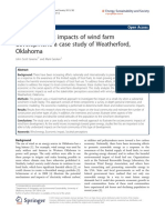 Socioeconomic Impacts of Wind Farm Development: A Case Study of Weatherford